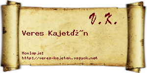 Veres Kajetán névjegykártya